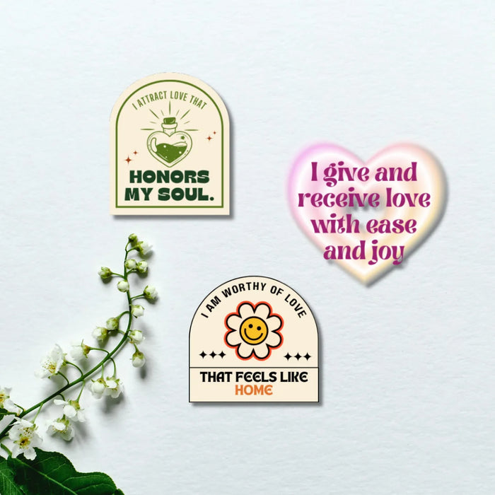 Love & Relationships Affirmation Sticker Set