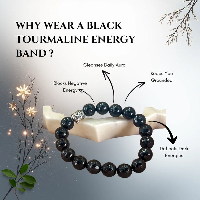Black Tourmaline Energy Band – For Strong Protection