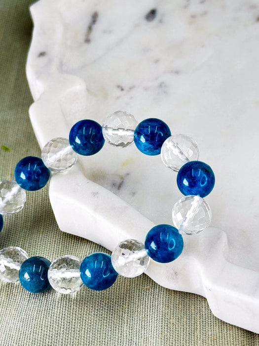 Blue Apatite + Clear Quartz – Focus & Better Communication