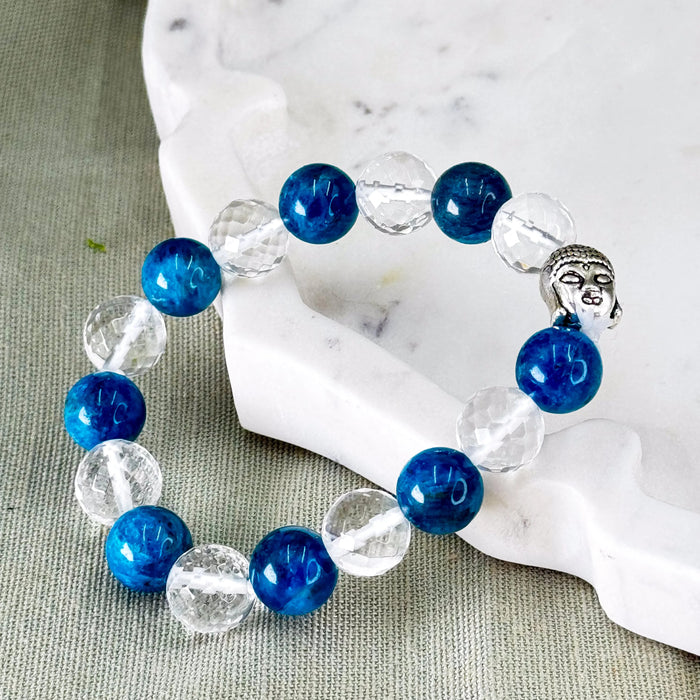 Blue Apatite + Clear Quartz – Focus & Better Communication