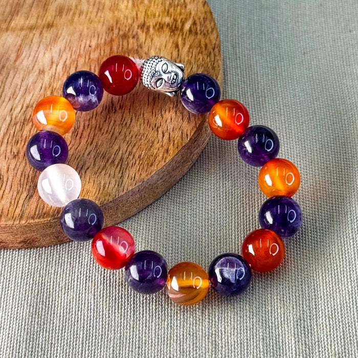 Carnelian + Amethyst – to fight Anxiety