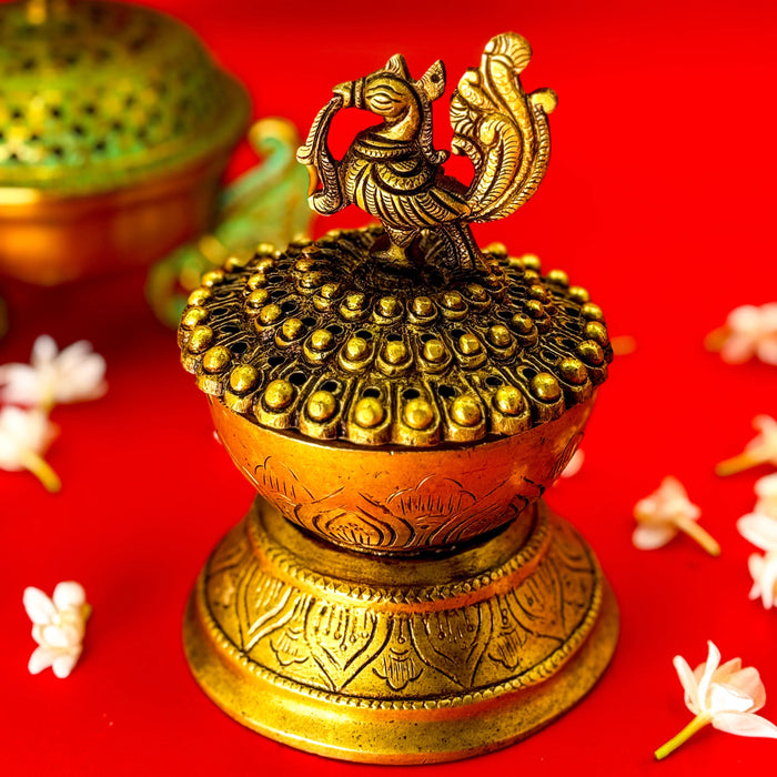 Brass Dhoop Dhoni Burner – Incense Holder for Purification & Meditation