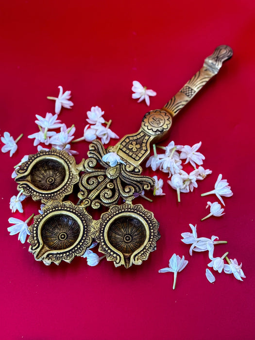 Brass Ritual Spoon – Pooja Accessory for Sacred Offerings