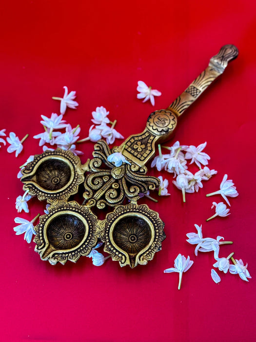 Brass Ritual Spoon – Pooja Accessory for Sacred Offerings