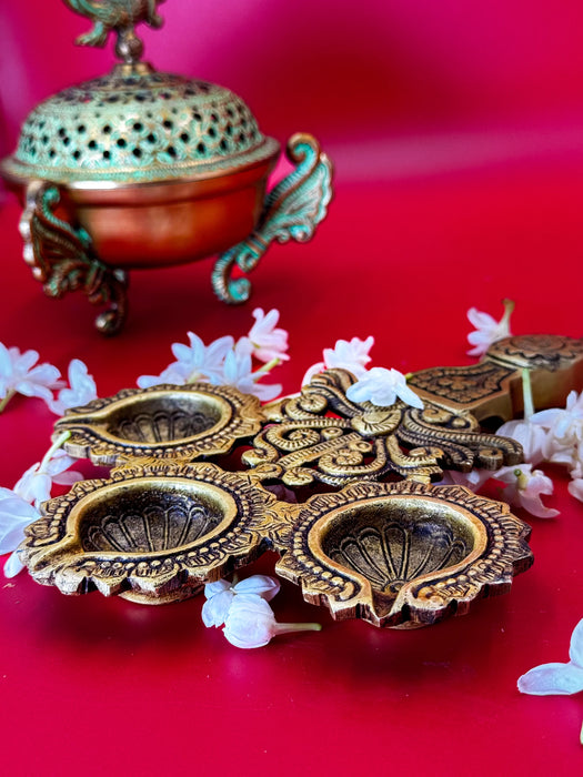 Brass Ritual Spoon – Pooja Accessory for Sacred Offerings