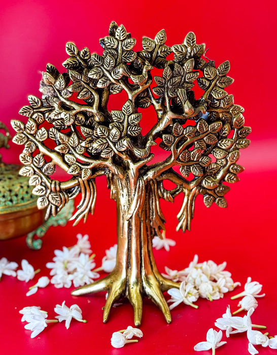 Kalpavriksha Brass Tree – Wish-Granting & Manifestation Crystal Tree