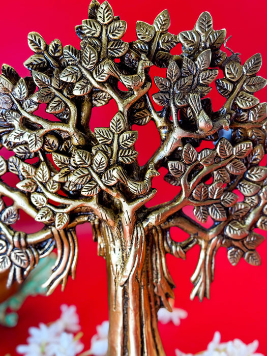 Kalpavriksha Brass Tree – Wish-Granting & Manifestation Crystal Tree
