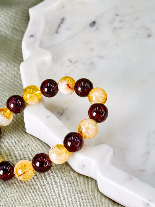 Citrine + Garnet  – For Unblocking Finances & Building Lasting Prosperity