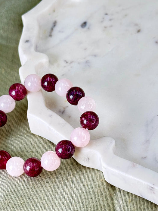 Pink Tourmaline + Rose Quartz – For Deep Love & Marital Bliss
