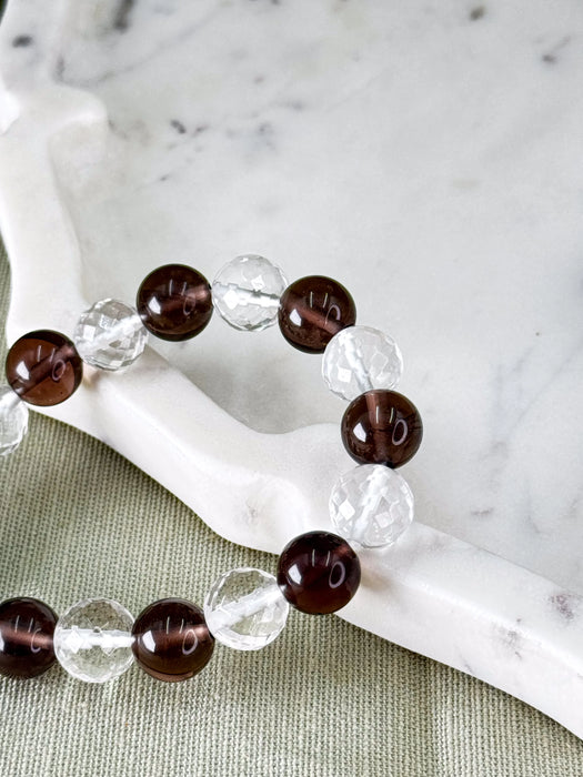 Smoky Quartz + Clear Quartz – For Energy Drain