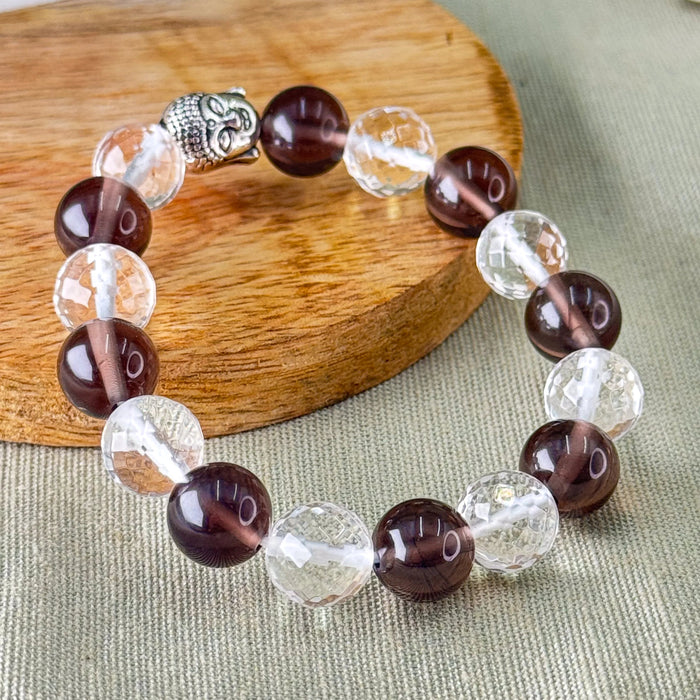 Smoky Quartz + Clear Quartz – For Energy Drain
