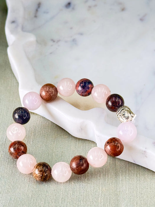 Rose Quartz + Rhodonite – Emotional Healing & Heart Chakra Balance