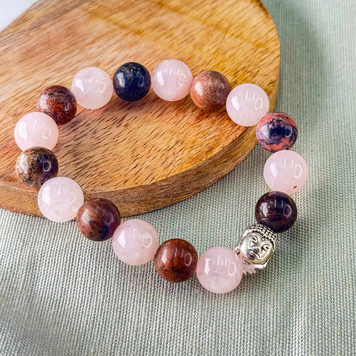 Rose Quartz + Rhodonite – Emotional Healing & Heart Chakra Balance