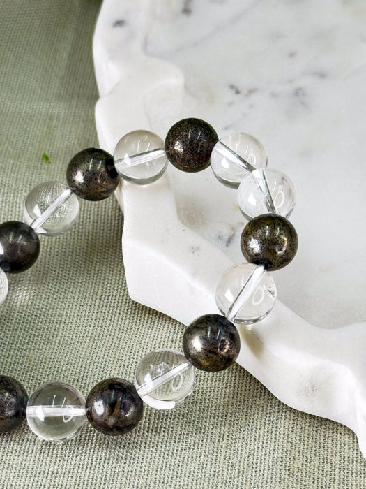 Pyrite + Clear Quartz Ritama – For Wealth Blockage