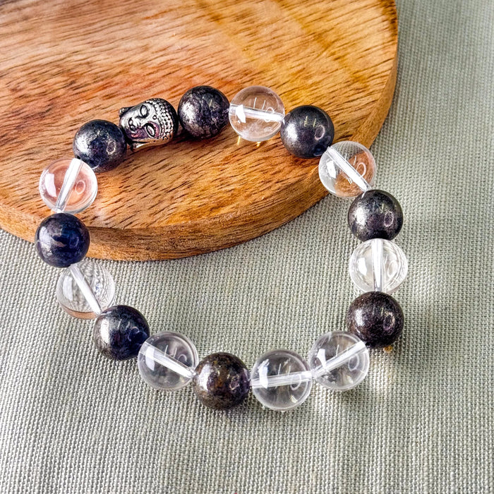 Pyrite + Clear Quartz Ritama – For Wealth Blockage