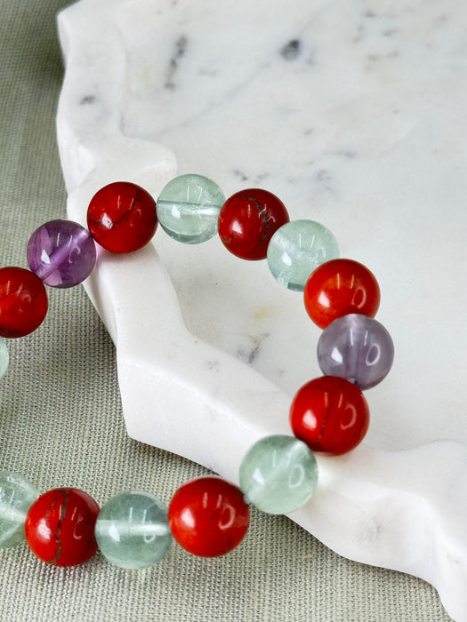 Red Jasper + Fluorite – For Overcoming Addiction