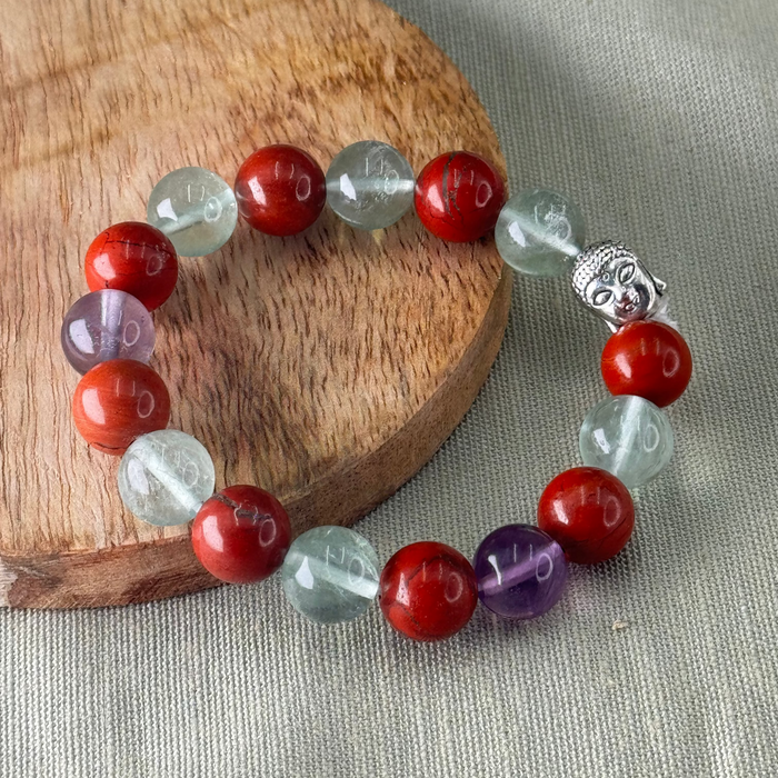 Red Jasper + Fluorite – For Overcoming Addiction