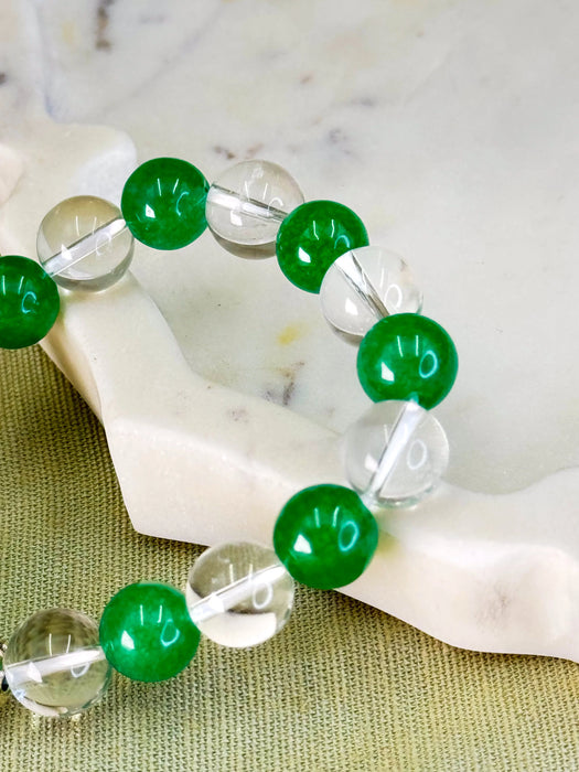 Green Aventurine + Clear Quartz – For New Income