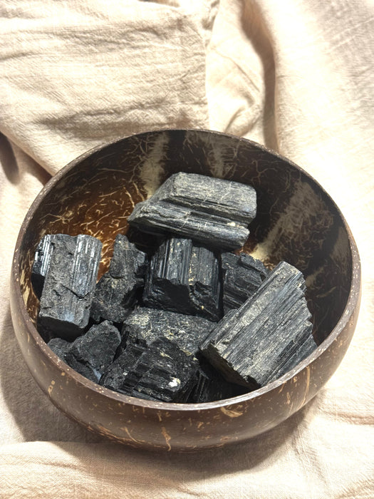 Raw Black Tourmaline Chunks – Strong Protection & Energy Shield