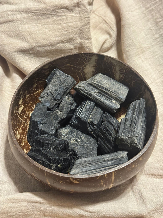 Raw Black Tourmaline Chunks – Strong Protection & Energy Shield