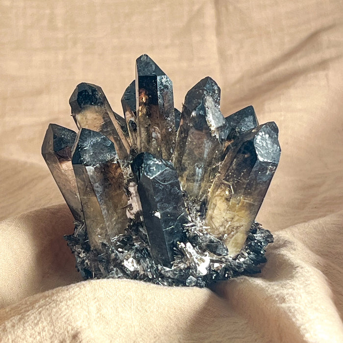 Smoky Quartz Cluster – Grounding, Protection & Energy Clearing